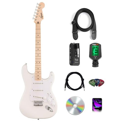 Fender Squier Sonic Stratocaster HT - Arctic White w/ Mustang Micro