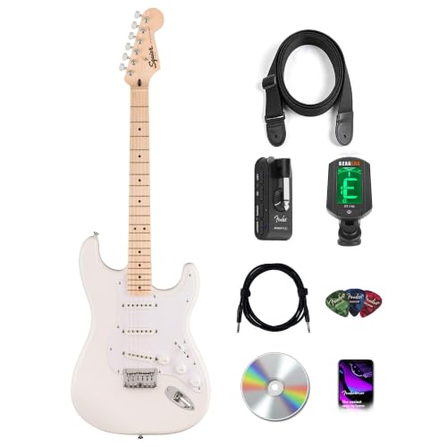 Fender Squier Sonic Stratocaster HT - Arctic White w/ Mustang Micro