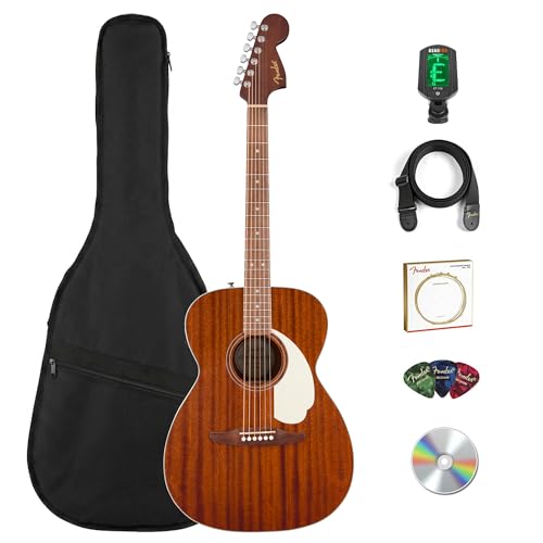 Fender California Standard Monterey E Acoustic-Electric Guitar - Natural Sapele w/ Gig Bag