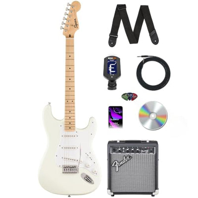 Fender Squier Sonic Stratocaster - Arctic White w/ Amplifier