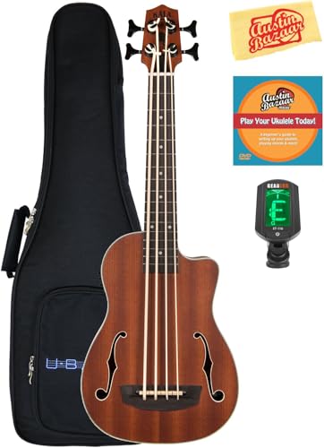 Kala U-Bass-JYMN-FS Journeyman Acoustic-Electric U-Bass Ukulele w/ Gig Bag