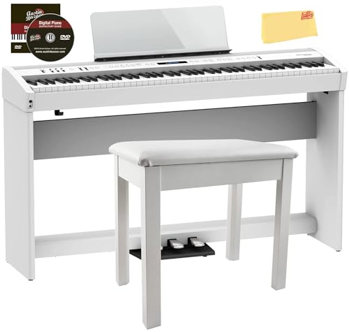 Roland FP-60X Digital Piano - White w/ KPD-90 Three-Pedal Unit