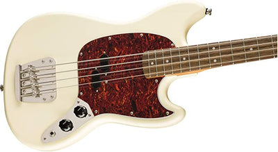 Fender Squier Classic Vibe '60s Mustang Bass - Olympic White w/ Instrument Cable