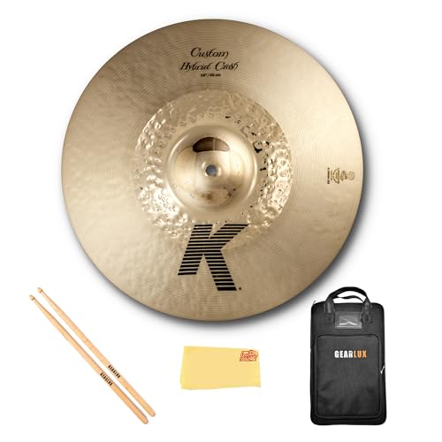 Zildjian K1216 16" K Custom Hybrid Crash Cymbal w/ Drumstick Bag