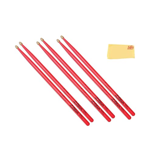 Zildjian 5A Acorn Neon Pink Drumsticks - 3 Pack
