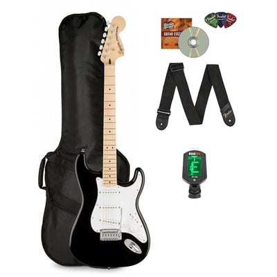Fender Squier Affinity Stratocaster - Olympic Black w/ Gig Bag