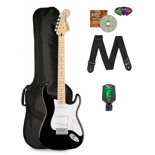 Fender Squier Affinity Stratocaster - Olympic Black w/ Gig Bag