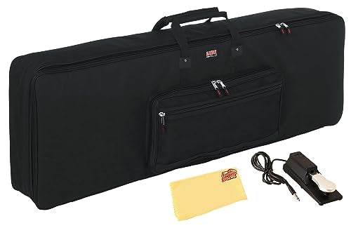 Gator GKB-88 Gig Bag for 88-Note Keyboard - Black w/ Sustain Pedal