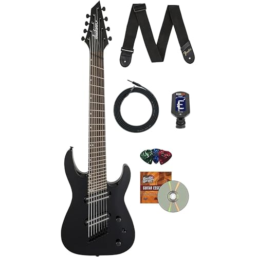 Jackson X Series Dinky Arch Top DKAF8 MS Electric Guitar - Gloss Black w/ Instrument Cable