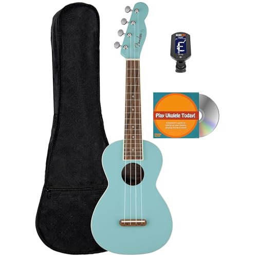 Fender Monterey Concert Ukulele - Daphne Blue w/ Gig Bag