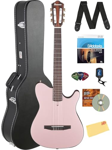 Ibanez FRH10N FRH Nylon String Acoustic-Electric Guitar - Rose Gold Metallic Flat w/ Case