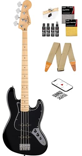 Fender Standard Jazz Bass - Black w/ Guitar Cleaning Kit