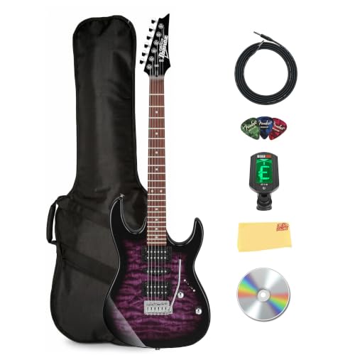 Ibanez GRX70QA RG Gio Electric Guitar - Transparent Violet Sunburst w/ Gig Bag