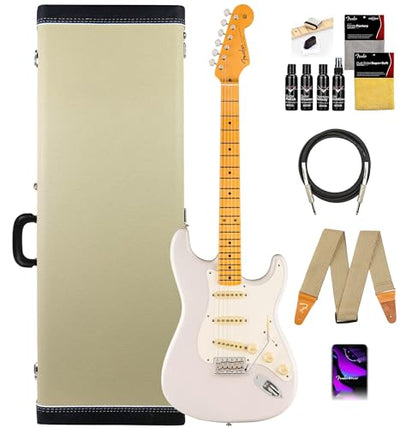 Fender Eric Johnson Stratocaster - White Blonde w/ Guitar Cleaning Kit