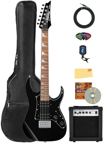 Ibanez GRGM21L RG Gio miKro Short-Scale Electric Guitar, Left Handed - Black Night w/ Gig Bag