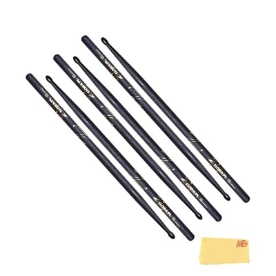 Zildjian 5B Nylon Black Drumsticks - 3 Pack