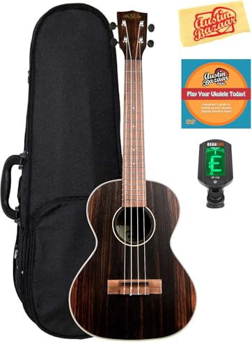 Kala KA-EBY-T Striped Ebony Tenor Ukulele w/ Hard Case
