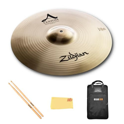 Zildjian A20584 18" A Custom Projection Crash Cymbal w/ Drumstick Bag