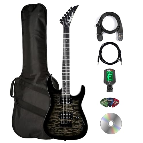 Jackson JS Series Dinky JS11Q Electric Guitar - Transparent Black w/ Gig Bag
