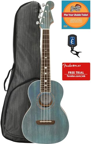 Fender Dhani Harrison Tenor Ukulele - Turquoise w/ Gig Bag