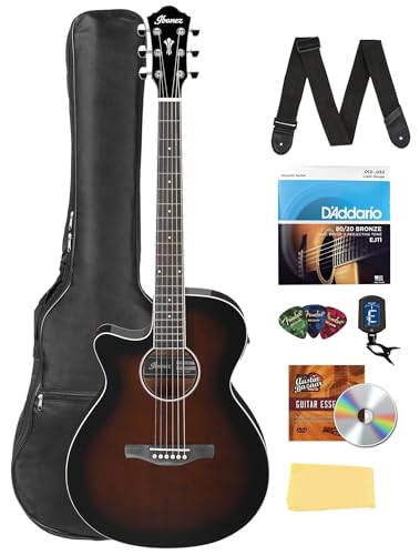 Ibanez AEG7L Acoustic-Electric Guitar Left-Handed - Dark Violin Sunburst w/ Gig Bag