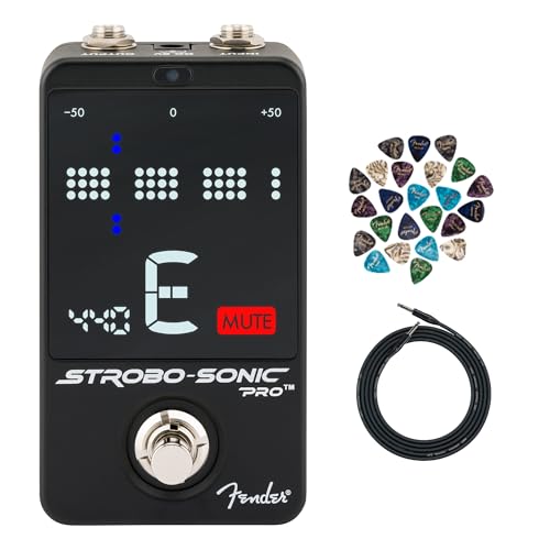 Fender Strobo-Sonic Pro Strobe Guitar Tuner Pedal w/ Instrument Cable