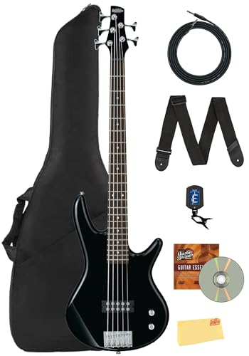 Ibanez GSR105EX SR Gio 5-String Bass Guitar - Black w/ Gig Bag