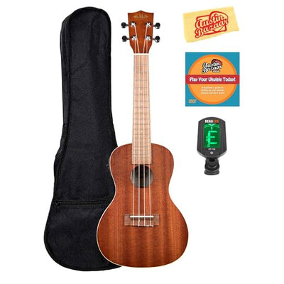 Kala KA-CE Satin Mahogany Concert Acoustic-Electric Ukulele w/ Gig Bag