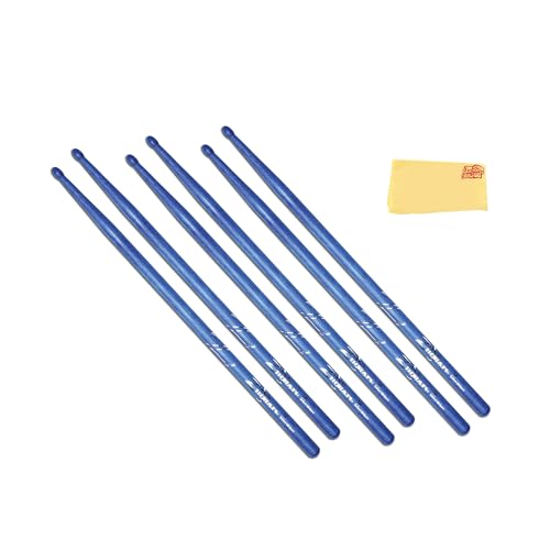 Zildjian 5A Blue Drumsticks - 3 Pack