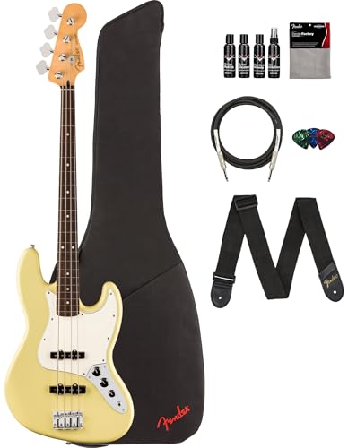Fender Player II Jazz Bass - Hialeah Yellow w/ Cleaning Kit