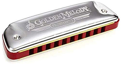 Hohner 544 Golden Melody Harmonica - Key of C w/ Instructional Manual