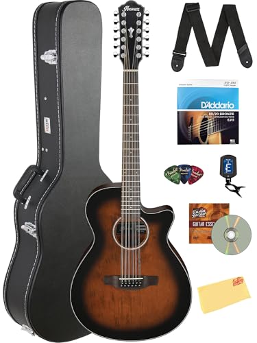 Ibanez AEG5012 12-String Acoustic-Electric Guitar - Dark Violin Sunburst w/ Case