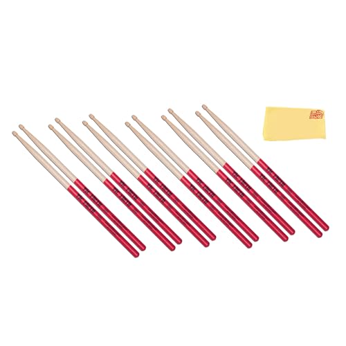 Vic Firth American Classic 5A Vic Grip Red Drumsticks - 6 Pack