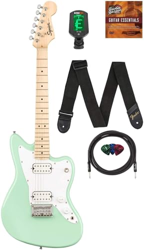 Fender Squier 3/4-Size Kids Mini Jazzmaster HH - Surf Green w/ Cable