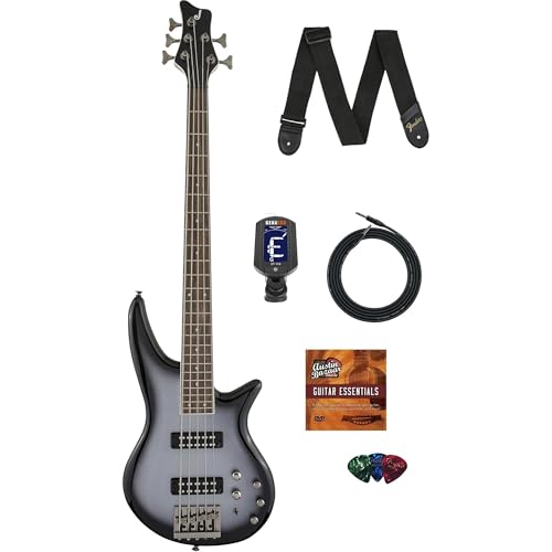 Jackson Spectra Bass JS3V Bass Guitar - Silverburst w/ Instrument Cable