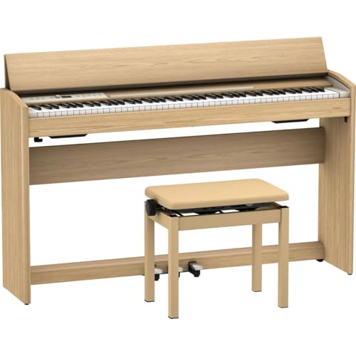 Roland F701 Upright Digital Piano - Light Oak