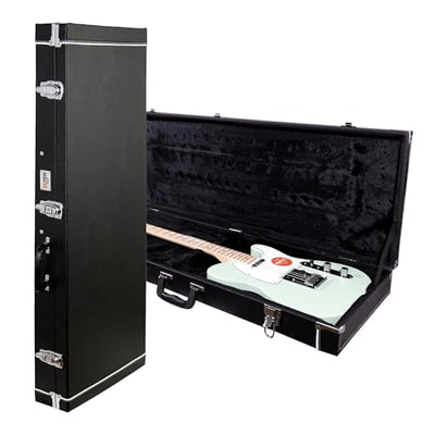 Gearlux Rectangular Electric Guitar Wooden Hard Case - Black