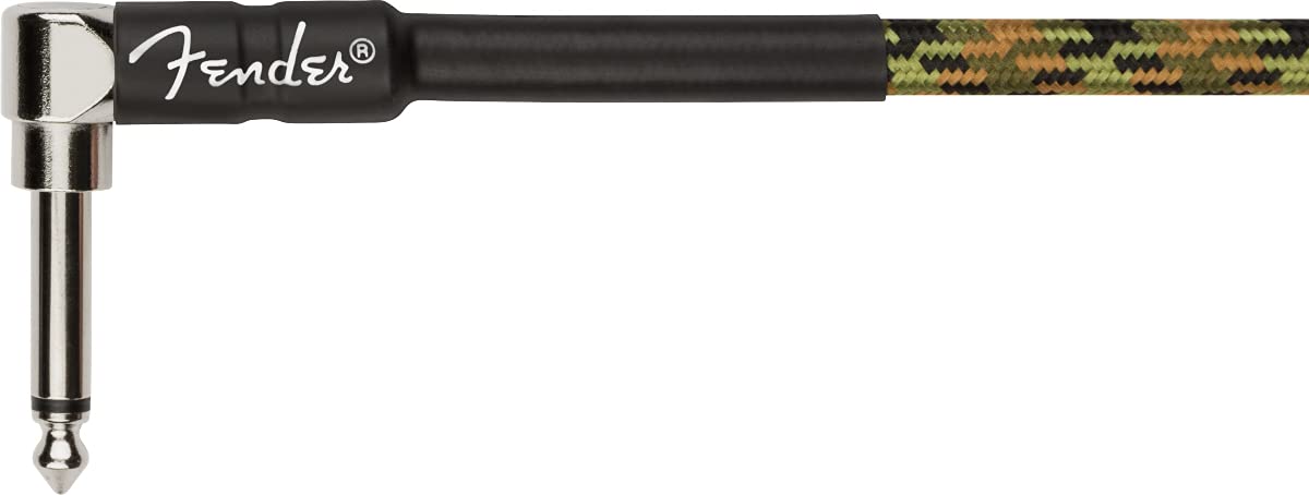 Fender 10-Foot Professional Instrument Cable, Straight-Angled, Woodland Camo - 1 Pack