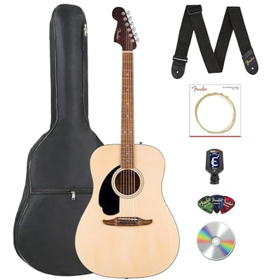 Fender California Standard Redondo Left-Handed Acoustic Guitar - Natural w/ Gig Bag