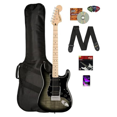 Fender Squier Affinity Stratocaster FMT HSS - Black Burst w/ Gig Bag
