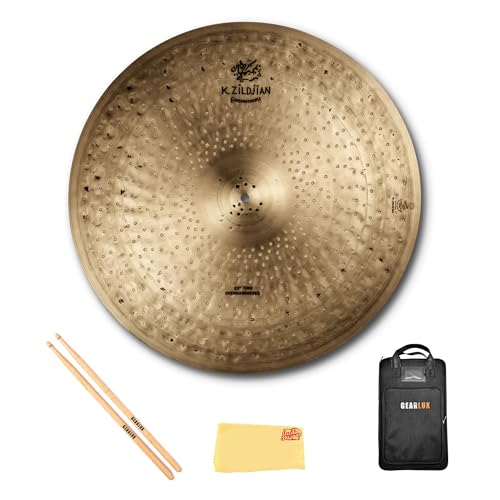 Zildjian K1101 22" K Constantinople Thin Ride Overhammered Cymbal w/ Drumstick Bag