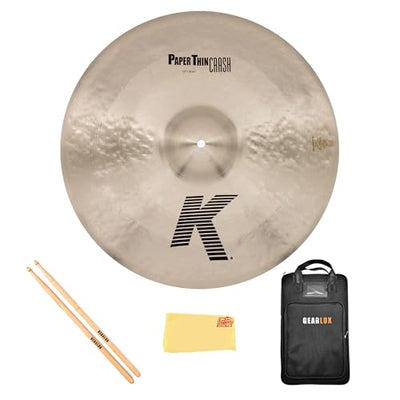 Zildjian K2819 19" K Paper Thin Crash Cymbal w/ Drumstick Bag