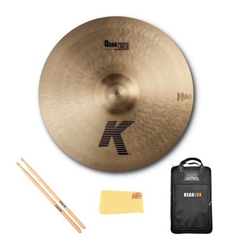 Zildjian K0912 20" K Dark Thin Crash Cymbal w/ Drumstick Bag