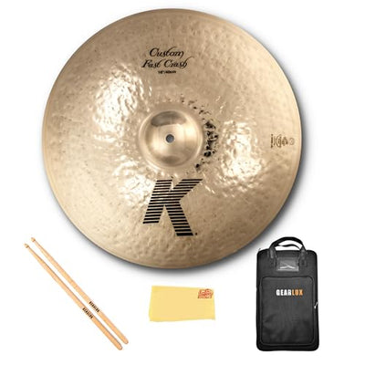 Zildjian K0982 16" K Custom Fast Crash Cymbal w/ Drumstick Bag