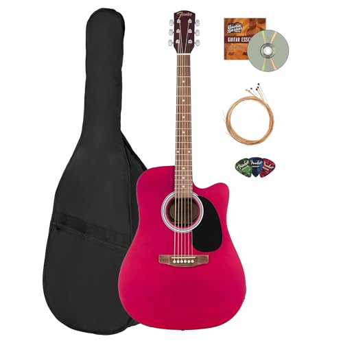 Fender FA Series Dreadnought Acoustic-Electric Guitar - Crimson Red w/ Gig Bag