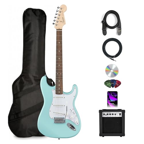 Fender Squier Stratocaster - Daphne Blue w/ Amplifier