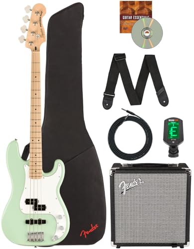 Fender Squier Affinity Precision Bass PJ - Surf Green w/ Rumble 15 Amplifier