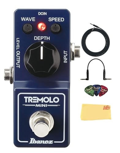 Ibanez TRMINI Mini Tremolo Guitar Pedal w/ Instrument Cable