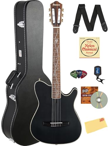Ibanez TOD10N Tim Henson Nylon Acoustic-Electric Guitar - Transparent Black Flat w/ Case