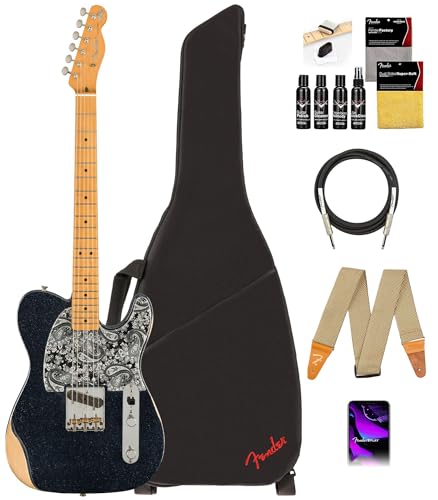 Fender Brad Paisley Esquire - Black Sparkle w/ Guitar Cleaning Kit